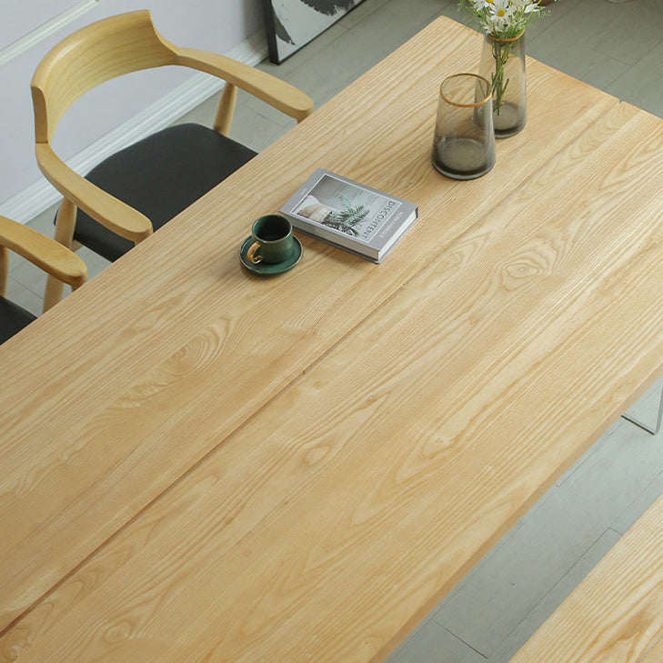 Table à manger en bois massif table de restauration de style contemporain pour cuisine à la maison