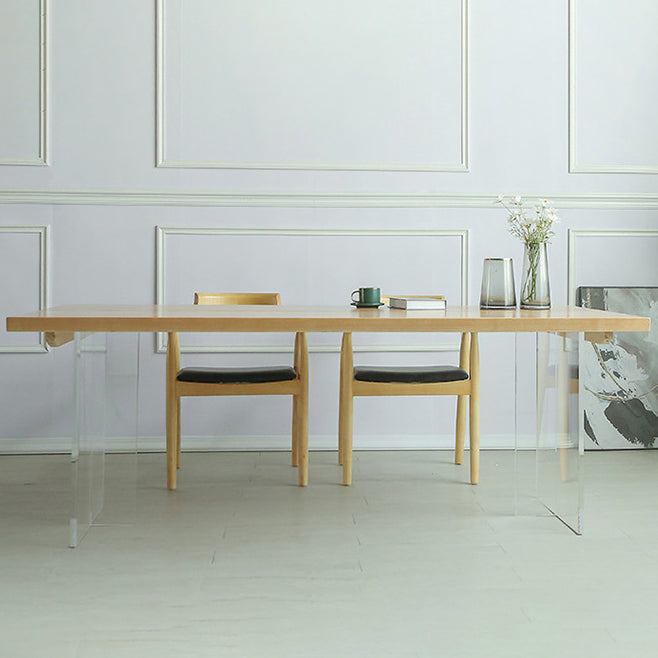 Table à manger en bois massif table de restauration de style contemporain pour cuisine à la maison