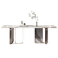 Rectangle Sintered Stone Top Table Contemporary Metal Base Dining Table Clearhalo 'Dining Tables & Seating' 'Dining Tables' 'dining_table' 'furn' 'furn_dining_table' 'Furniture' 'Kitchen & Dining Furniture' 5291929