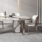 Rectangle Sintered Stone Top Table Contemporary Metal Base Dining Table Clearhalo 'Dining Tables & Seating' 'Dining Tables' 'dining_table' 'furn' 'furn_dining_table' 'Furniture' 'Kitchen & Dining Furniture' 5291930