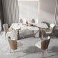 Rectangle Sintered Stone Top Table Contemporary Metal Base Dining Table Clearhalo 'Dining Tables & Seating' 'Dining Tables' 'dining_table' 'furn' 'furn_dining_table' 'Furniture' 'Kitchen & Dining Furniture' 5291936