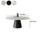 White-black Stone Round Table Turntable Home Furniture with Pedestal Base Clearhalo 'Dining Tables & Seating' 'Dining Tables' 'dining_table' 'furn' 'furn_dining_table' 'Furniture' 'Kitchen & Dining Furniture' 5291955