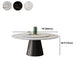 White-black Stone Round Table Turntable Home Furniture with Pedestal Base Clearhalo 'Dining Tables & Seating' 'Dining Tables' 'dining_table' 'furn' 'furn_dining_table' 'Furniture' 'Kitchen & Dining Furniture' 5291957