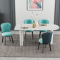 White Dining Table Contemporary Style Dinette Table for Home Kitchen Clearhalo 'Dining Tables & Seating' 'Dining Tables' 'dining_table' 'furn' 'furn_dining_table' 'Furniture' 'Kitchen & Dining Furniture' 5291964