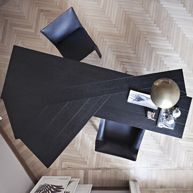 Modern Black and Bround in Wood Counter Table Specialty Dining Table for Kitchen Black 86.6"L x 47.2"W x 29.5"H Without Chairs Clearhalo 'Dining Tables & Seating' 'Dining Tables' 'dining_table' 'furn' 'furn_dining_table' 'Furniture' 'Kitchen & Dining Furniture' 5291984