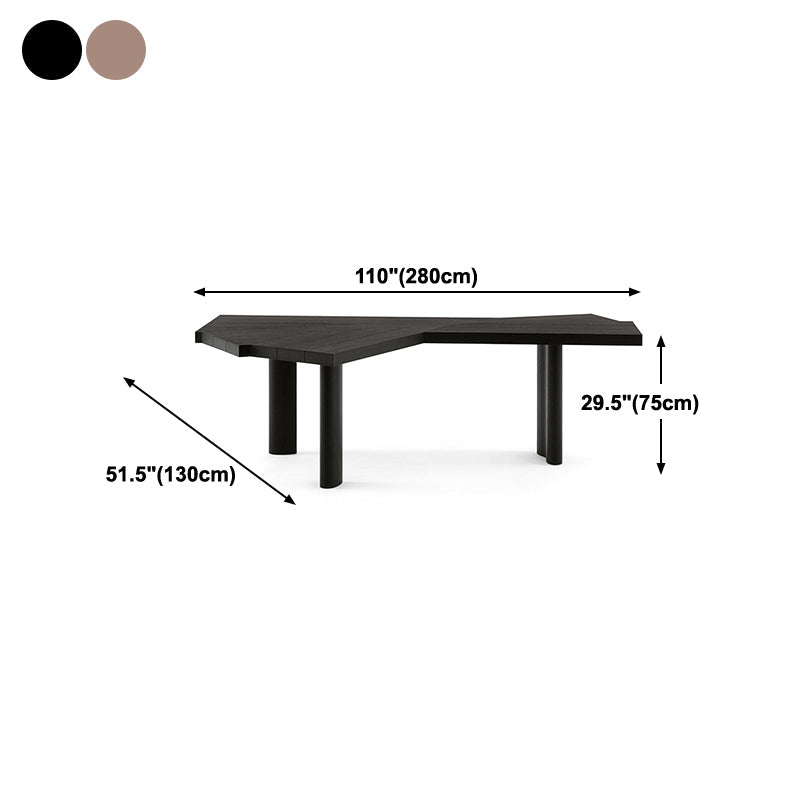 Modern Black and Bround in Wood Counter Table Specialty Dining Table for Kitchen Clearhalo 'Dining Tables & Seating' 'Dining Tables' 'dining_table' 'furn' 'furn_dining_table' 'Furniture' 'Kitchen & Dining Furniture' 5291997