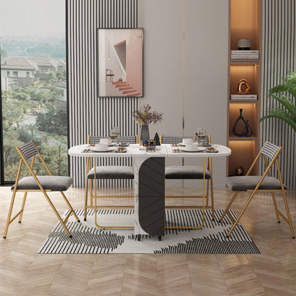 Tableau de sites à manger de base de meubles de style moderne, 59 "L x 31,5" W x 29,3 "H