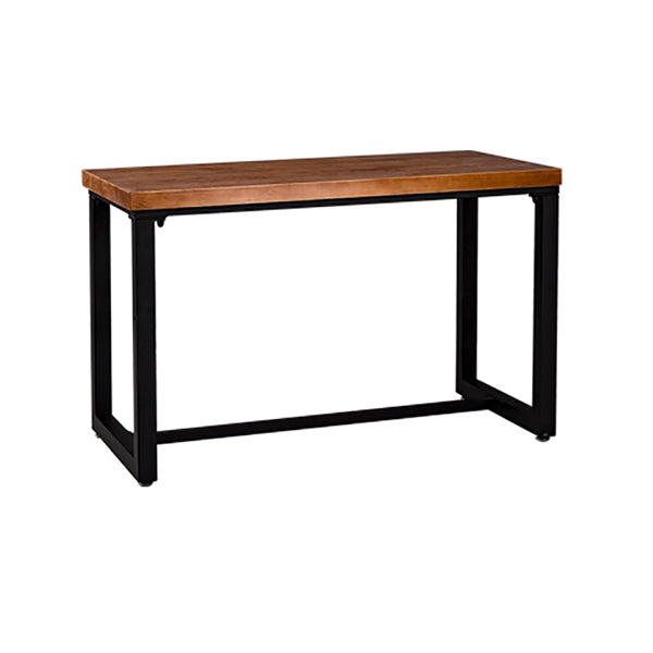 Table de bois en pin industriel pour table à manger au restaurant avec base de chevalet en métal