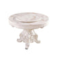 Stone Top Dining Table Round Dining Table with Wood Pedestal Base