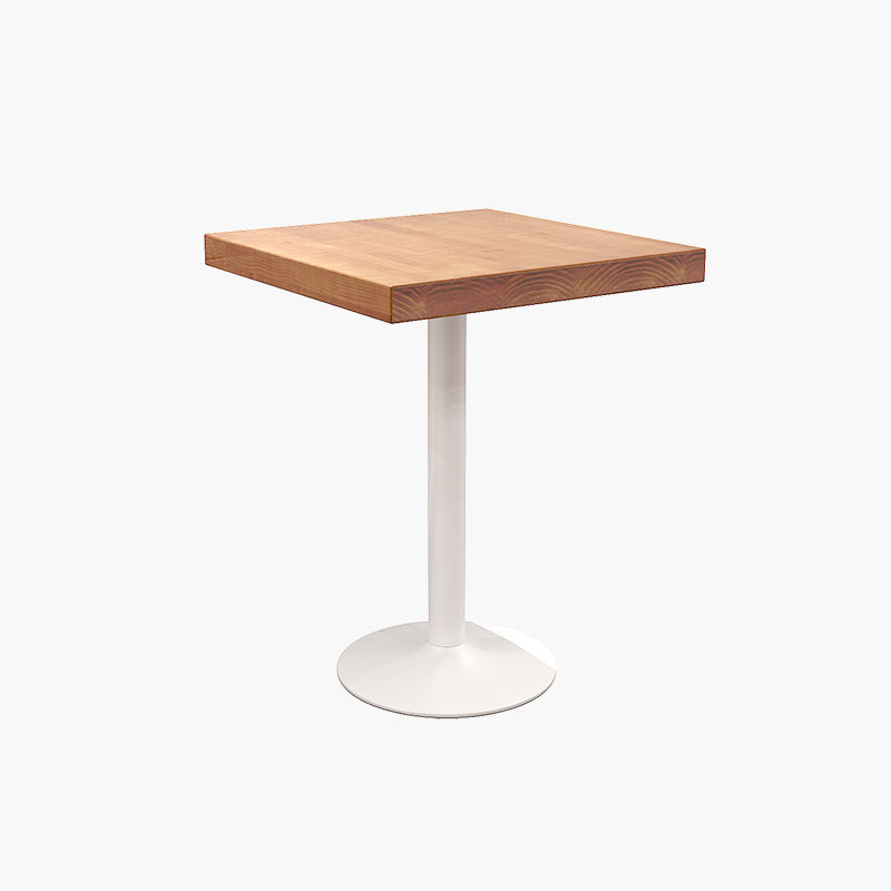 Industrial Pine Wood Table for Restaurant Dining Table with Metal Pedestal Base Clearhalo 'Dining Tables & Seating' 'Dining Tables' 'dining_table' 'furn' 'furn_dining_table' 'Furniture' 'Kitchen & Dining Furniture' 5292078