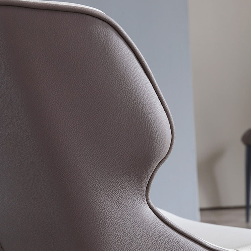 Silla lateral del ala de la silla de comedor de cuero de cuero sintética para uso doméstico