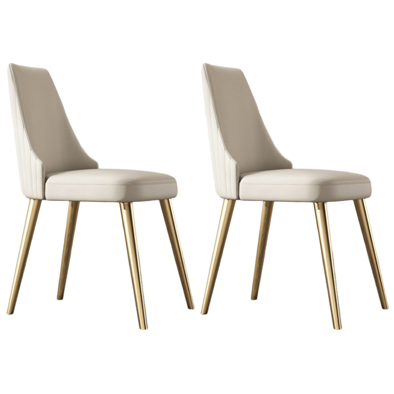 Nordic Glam Stuhl Stühle Armless Stuhl für Küche mit Metallbeinen