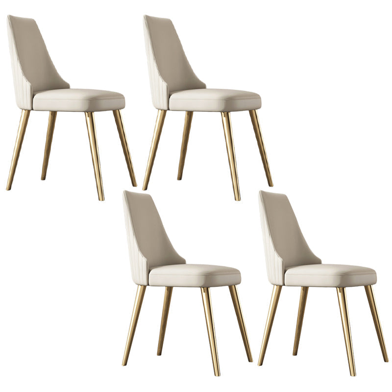 Nordic Glam Stuhl Stühle Armless Stuhl für Küche mit Metallbeinen