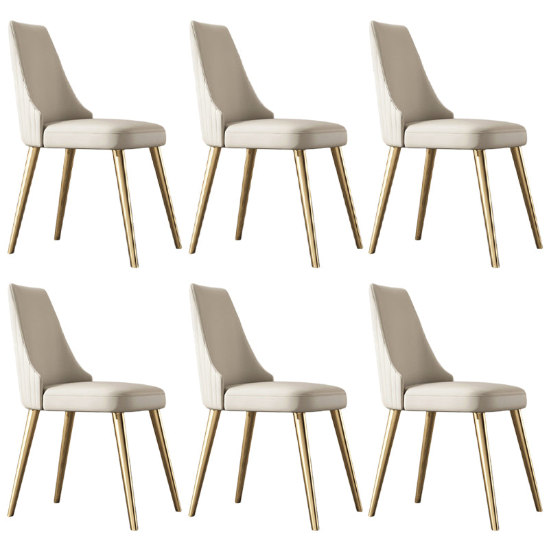 Nordic Glam Stuhl Stühle Armless Stuhl für Küche mit Metallbeinen