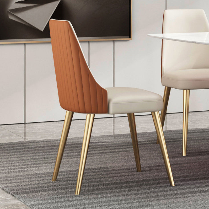 Nordic Glam Stuhl Stühle Armless Stuhl für Küche mit Metallbeinen