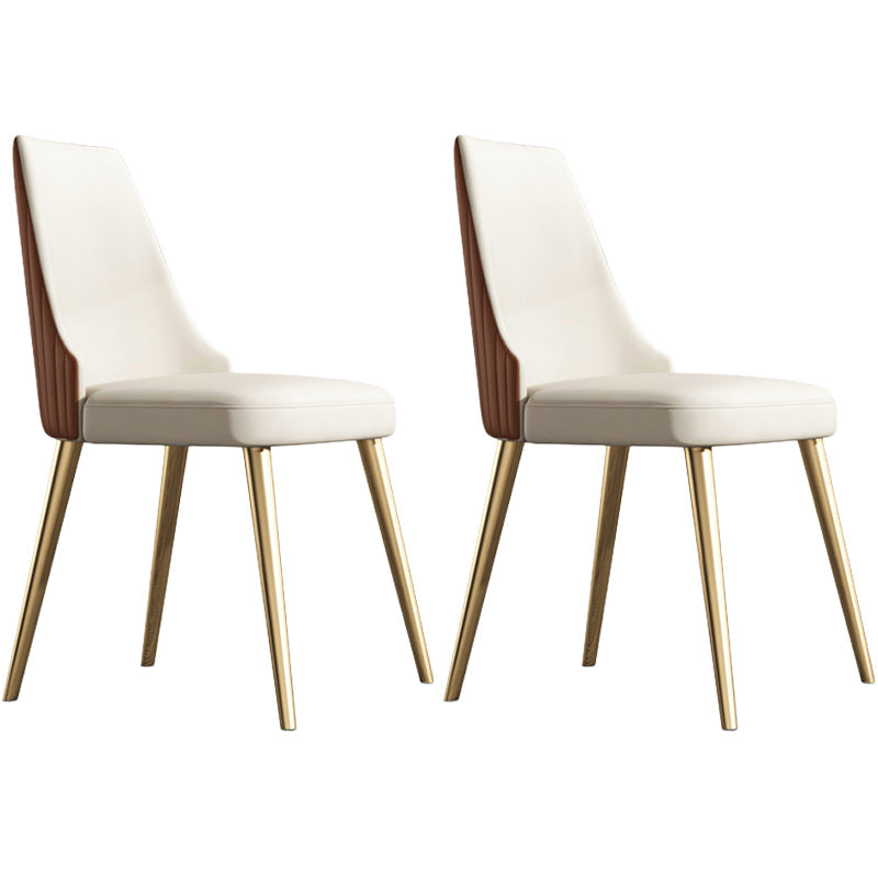 Nordic Glam Stuhl Stühle Armless Stuhl für Küche mit Metallbeinen