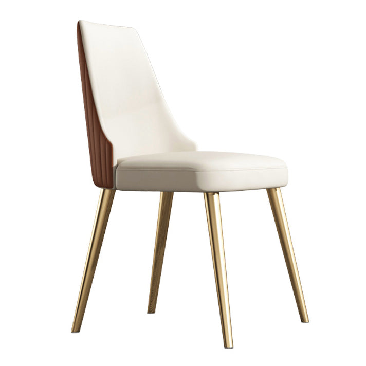 Nordic Glam Stuhl Stühle Armless Stuhl für Küche mit Metallbeinen