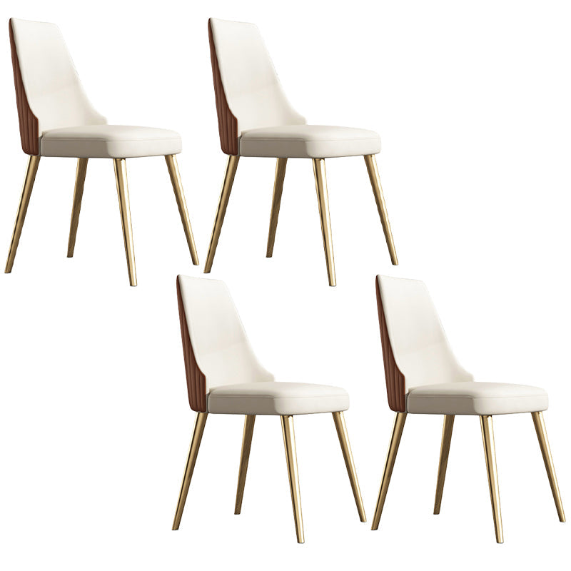 Nordic Glam Stuhl Stühle Armless Stuhl für Küche mit Metallbeinen