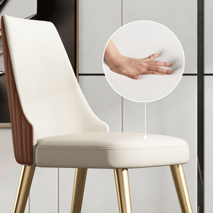 Nordic Glam Stuhl Stühle Armless Stuhl für Küche mit Metallbeinen