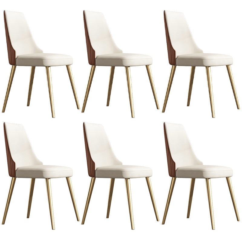 Nordic Glam Stuhl Stühle Armless Stuhl für Küche mit Metallbeinen