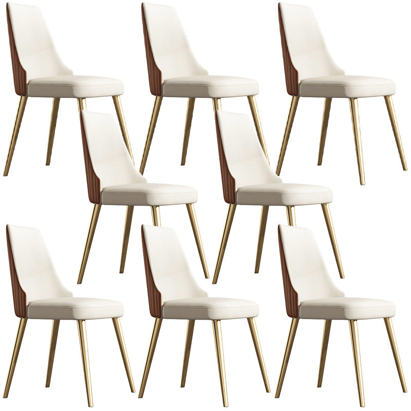 Nordic Glam Stuhl Stühle Armless Stuhl für Küche mit Metallbeinen