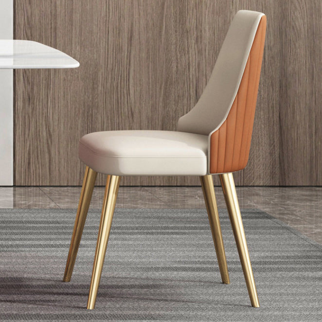 Nordic Glam Stuhl Stühle Armless Stuhl für Küche mit Metallbeinen