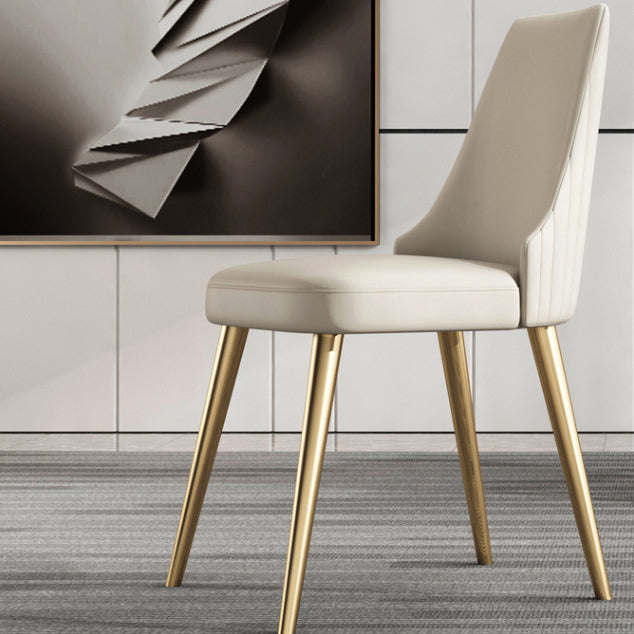 Nordic Glam Stuhl Stühle Armless Stuhl für Küche mit Metallbeinen