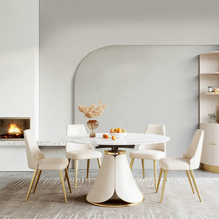 Nordic Glam Stuhl Stühle Armless Stuhl für Küche mit Metallbeinen