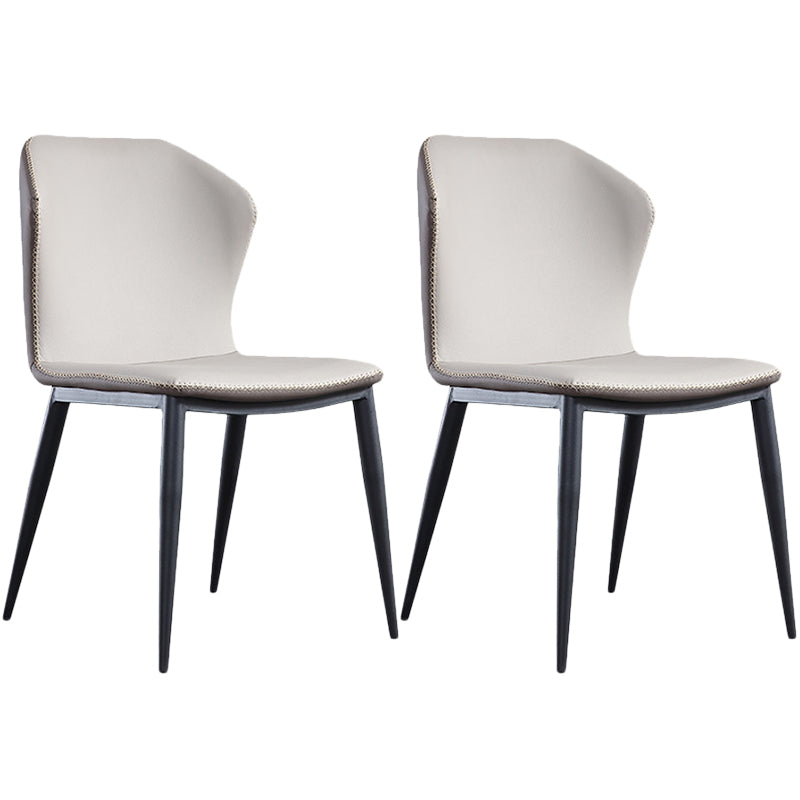 Chaise de salle à manger en acier contemporain meubles letéraux en arrière en finition mate pour la maison