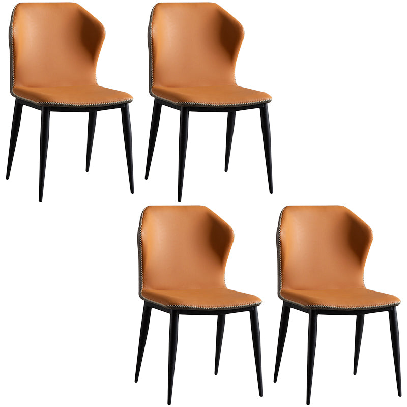 Chaise de salle à manger en acier contemporain meubles letéraux en arrière en finition mate pour la maison