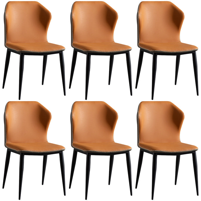 Chaise de salle à manger en acier contemporain meubles letéraux en arrière en finition mate pour la maison