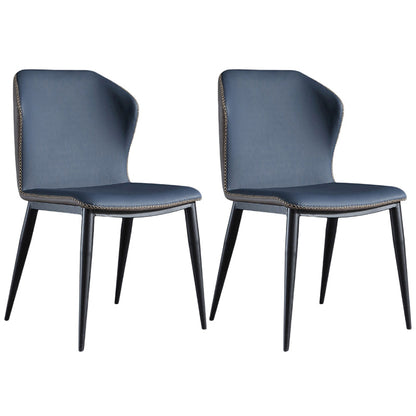 Chaise de salle à manger en acier contemporain meubles letéraux en arrière en finition mate pour la maison