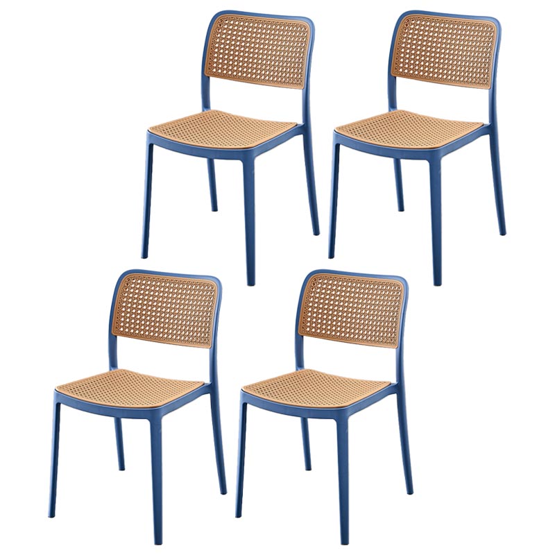 Moderner Plastikstuhl offener Essstuhl mit 4 Beinen