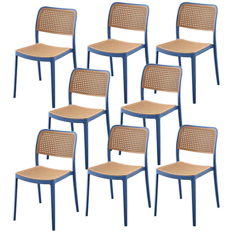 Moderner Plastikstuhl offener Essstuhl mit 4 Beinen