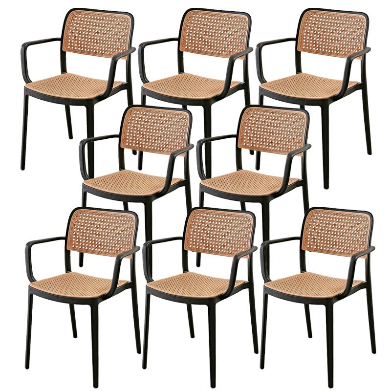 Moderner Plastikstuhl offener Essstuhl mit 4 Beinen