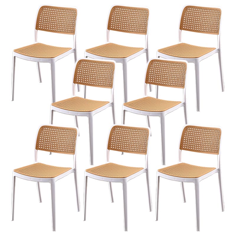 Moderner Plastikstuhl offener Essstuhl mit 4 Beinen