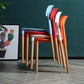 Plastic Dining Chairs Contemporary Open Back Dining Side Furniture in Matte Finish Clearhalo 'Dining Chairs' 'Dining Tables & Seating' 'dining_chair' 'furn' 'furn_dining_chair' 'Furniture' 'Kitchen & Dining Furniture' 5292280