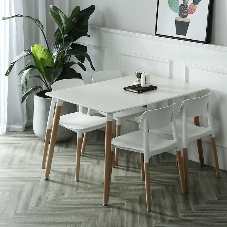 Plastic Dining Chairs Contemporary Open Back Dining Side Furniture in Matte Finish Clearhalo 'Dining Chairs' 'Dining Tables & Seating' 'dining_chair' 'furn' 'furn_dining_chair' 'Furniture' 'Kitchen & Dining Furniture' 5292282