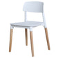 Plastic Dining Chairs Contemporary Open Back Dining Side Furniture in Matte Finish Clearhalo 'Dining Chairs' 'Dining Tables & Seating' 'dining_chair' 'furn' 'furn_dining_chair' 'Furniture' 'Kitchen & Dining Furniture' 5292283