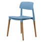 Plastic Dining Chairs Contemporary Open Back Dining Side Furniture in Matte Finish Clearhalo 'Dining Chairs' 'Dining Tables & Seating' 'dining_chair' 'furn' 'furn_dining_chair' 'Furniture' 'Kitchen & Dining Furniture' 5292290