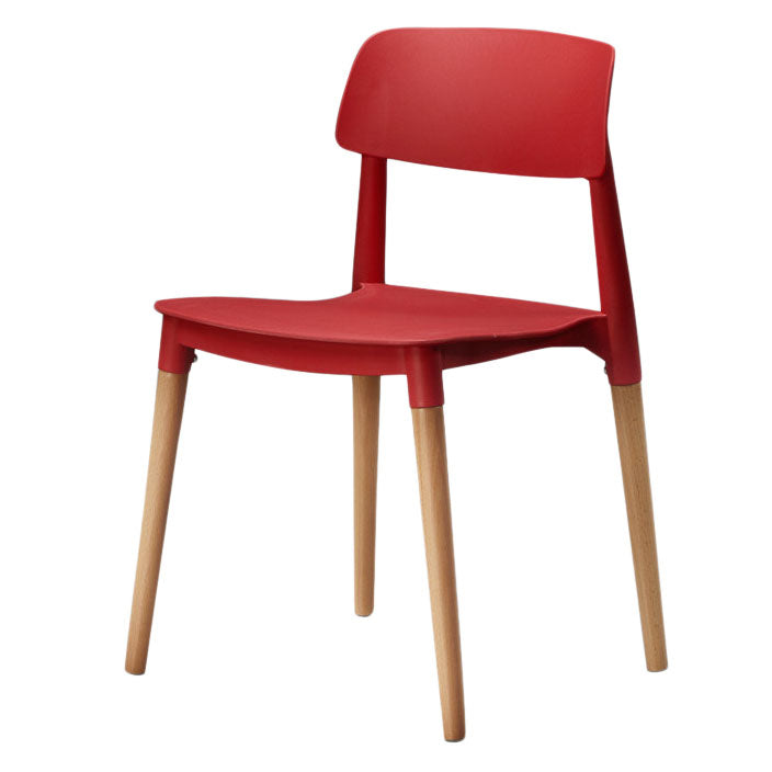 Plastic Dining Chairs Contemporary Open Back Dining Side Furniture in Matte Finish Clearhalo 'Dining Chairs' 'Dining Tables & Seating' 'dining_chair' 'furn' 'furn_dining_chair' 'Furniture' 'Kitchen & Dining Furniture' 5292291