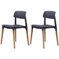 Plastic Dining Chairs Contemporary Open Back Dining Side Furniture in Matte Finish Grey 2 Piece Set Clearhalo 'Dining Chairs' 'Dining Tables & Seating' 'dining_chair' 'furn' 'furn_dining_chair' 'Furniture' 'Kitchen & Dining Furniture' 5292295