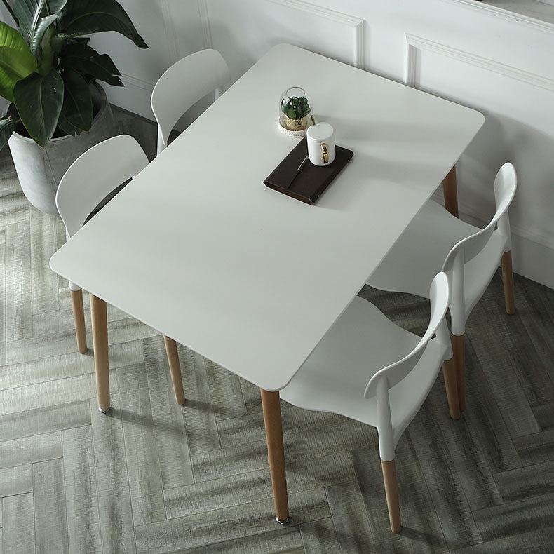 Plastic Dining Chairs Contemporary Open Back Dining Side Furniture in Matte Finish Clearhalo 'Dining Chairs' 'Dining Tables & Seating' 'dining_chair' 'furn' 'furn_dining_chair' 'Furniture' 'Kitchen & Dining Furniture' 5292299