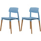 Plastic Dining Chairs Contemporary Open Back Dining Side Furniture in Matte Finish Blue 2 Piece Set Clearhalo 'Dining Chairs' 'Dining Tables & Seating' 'dining_chair' 'furn' 'furn_dining_chair' 'Furniture' 'Kitchen & Dining Furniture' 5292318