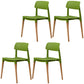 Plastic Dining Chairs Contemporary Open Back Dining Side Furniture in Matte Finish Green 4 Piece Set Clearhalo 'Dining Chairs' 'Dining Tables & Seating' 'dining_chair' 'furn' 'furn_dining_chair' 'Furniture' 'Kitchen & Dining Furniture' 5292323
