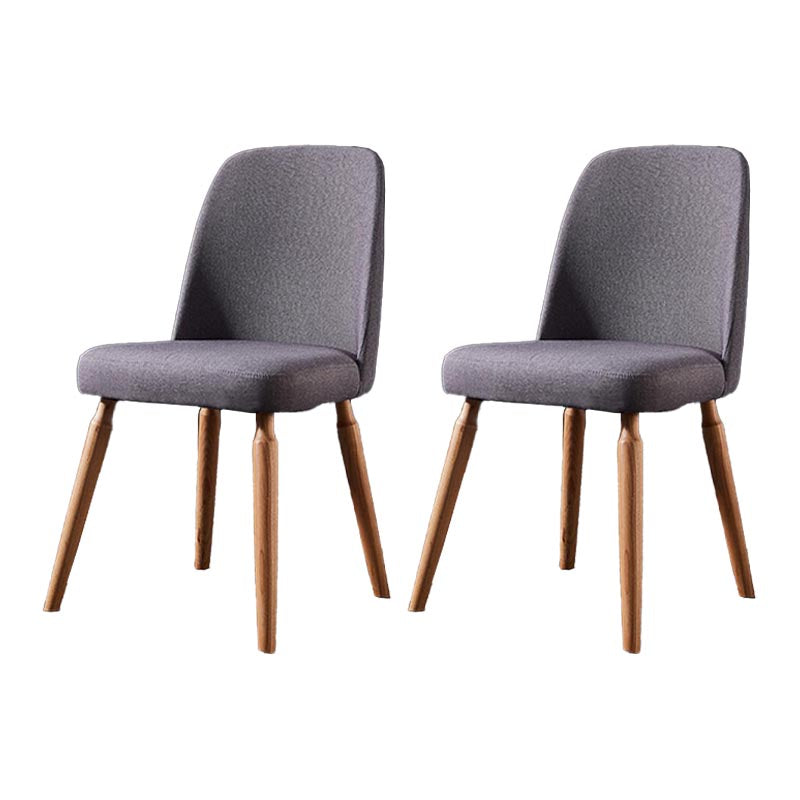 Contemporary Side Chair Solid Wood Base Dining Chair for Dining Room Grey 2 Piece Set Clearhalo 'Dining Chairs' 'Dining Tables & Seating' 'dining_chair' 'furn' 'furn_dining_chair' 'Furniture' 'Kitchen & Dining Furniture' 5292356