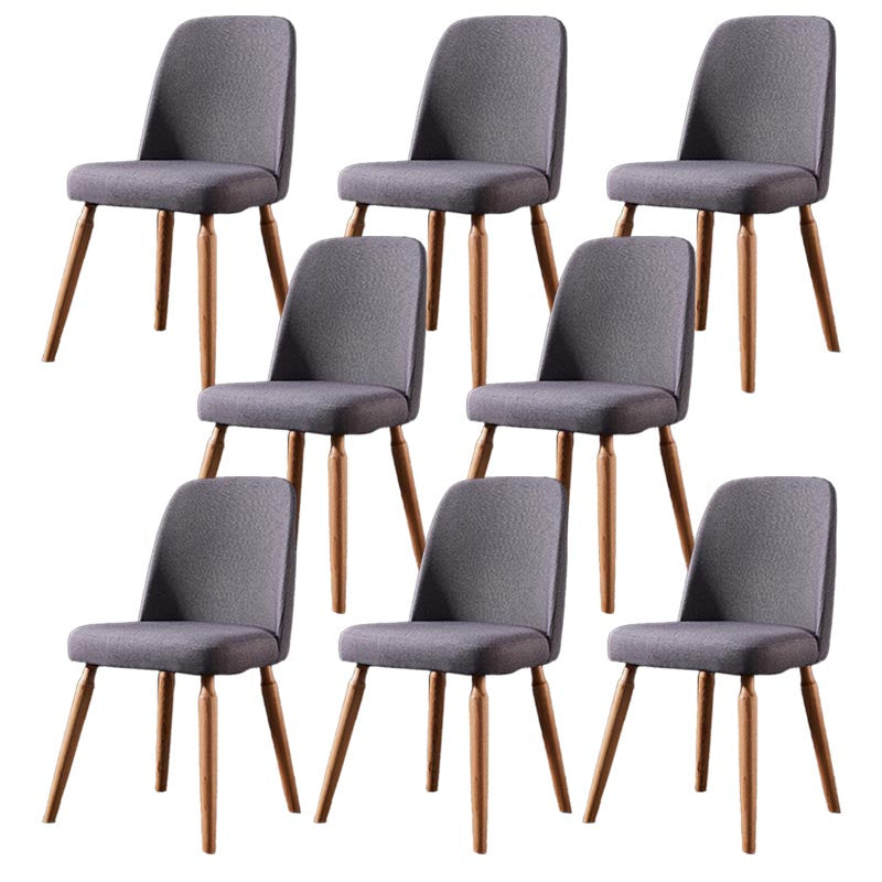 Contemporary Side Chair Solid Wood Base Dining Chair for Dining Room Grey 8 Piece Set Clearhalo 'Dining Chairs' 'Dining Tables & Seating' 'dining_chair' 'furn' 'furn_dining_chair' 'Furniture' 'Kitchen & Dining Furniture' 5292361