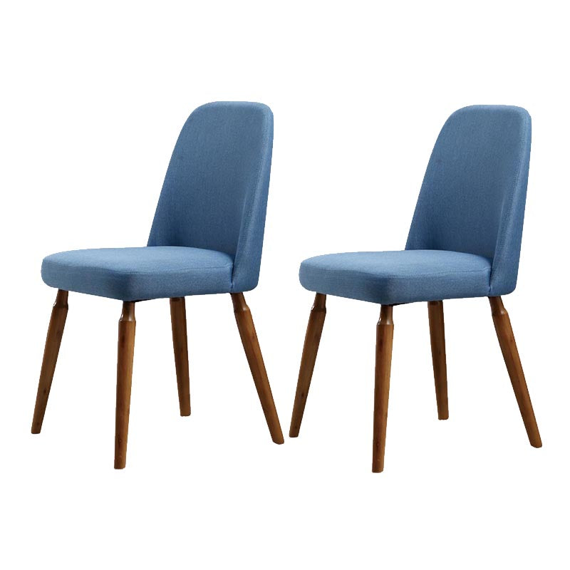 Contemporary Side Chair Solid Wood Base Dining Chair for Dining Room Blue 2 Piece Set Clearhalo 'Dining Chairs' 'Dining Tables & Seating' 'dining_chair' 'furn' 'furn_dining_chair' 'Furniture' 'Kitchen & Dining Furniture' 5292372