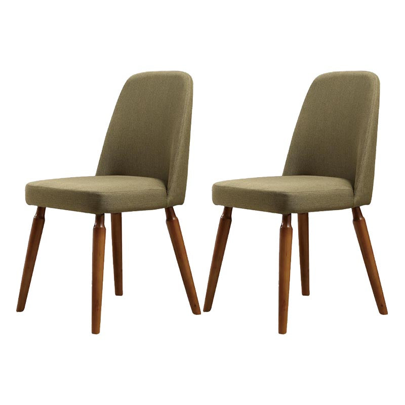 Contemporary Side Chair Solid Wood Base Dining Chair for Dining Room Green 2 Piece Set Clearhalo 'Dining Chairs' 'Dining Tables & Seating' 'dining_chair' 'furn' 'furn_dining_chair' 'Furniture' 'Kitchen & Dining Furniture' 5292379
