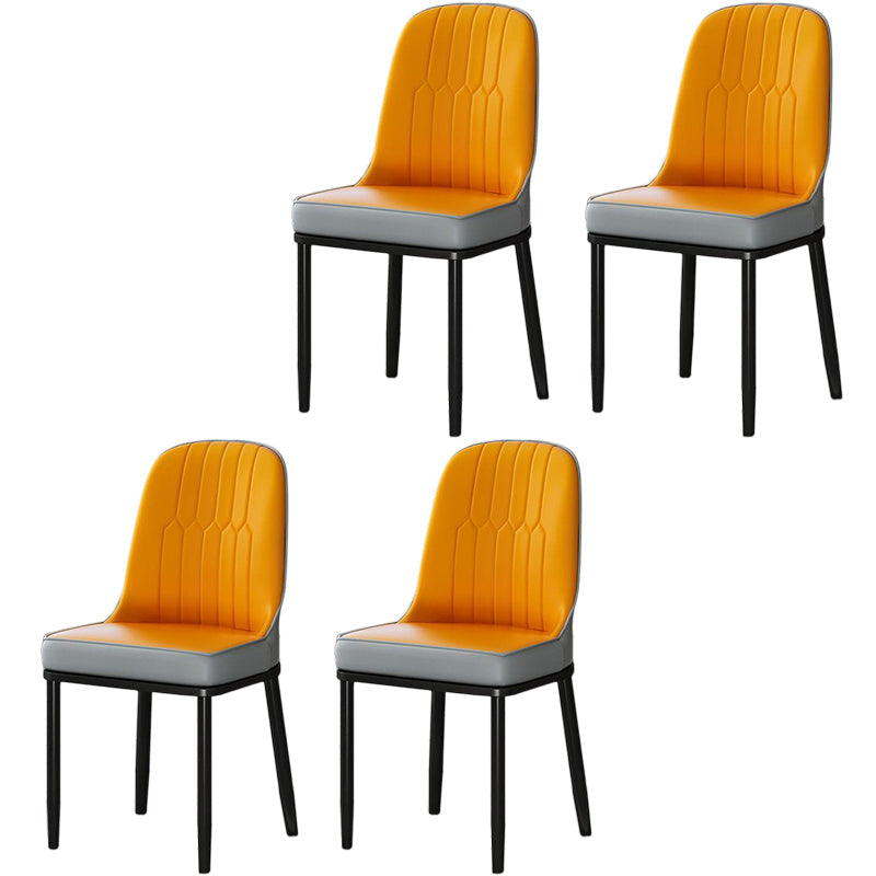 Glam Acroslose Ess Stühle Parsons Möbel mit Stahlbeinen in mattem Finish